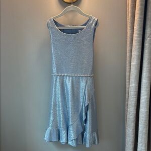 Elegant Silver Girls Dress